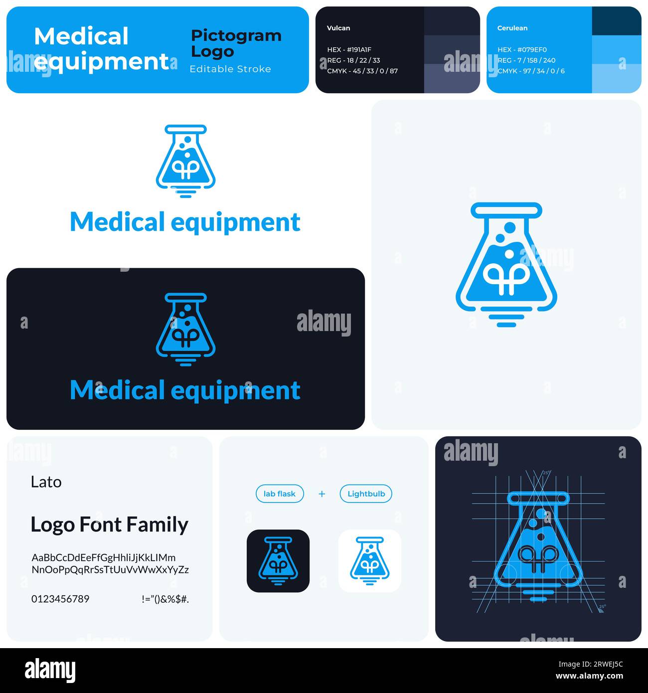 Picture of Medical equipment branding template with creative logo Stock Vector ...