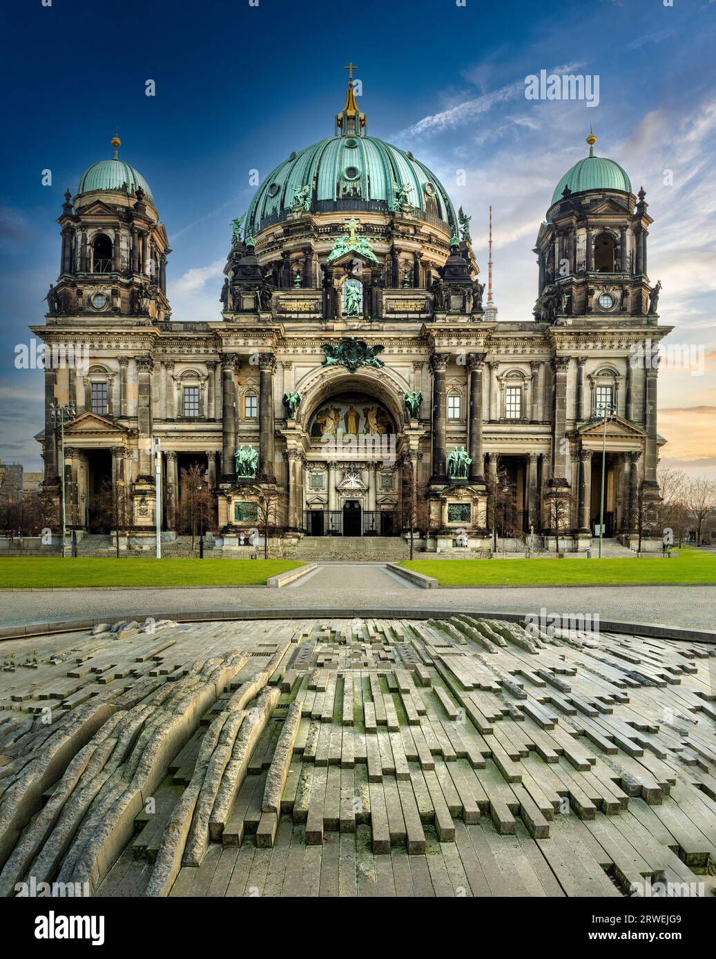 Berlin Cathedral at dawn, Germany Stock Photo