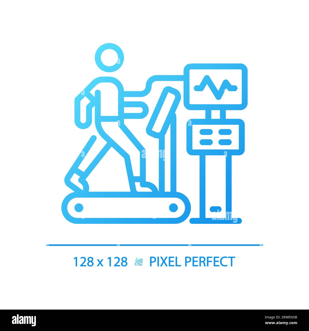 Stress test pixel perfect gradient linear vector icon Stock Vector