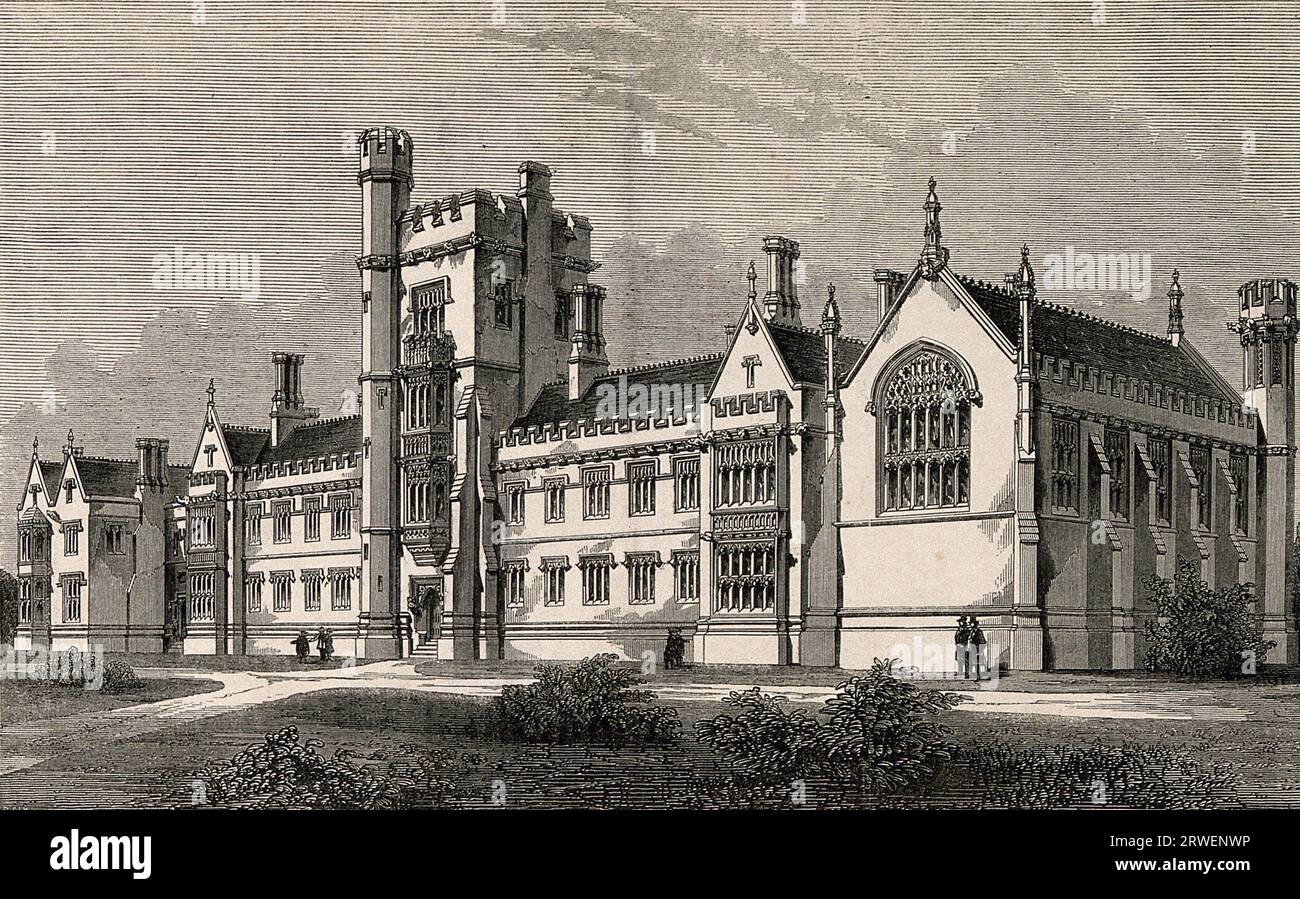 University, New College, St John's Wood, London., 1851, England ...