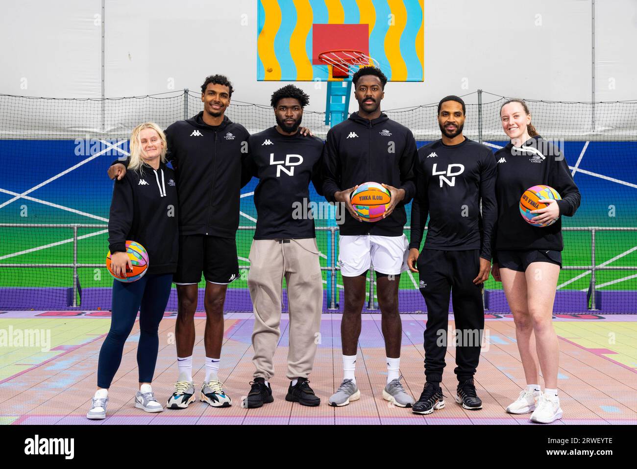 EDITORIAL USE ONLY The London Lions Basketball Team play a game with