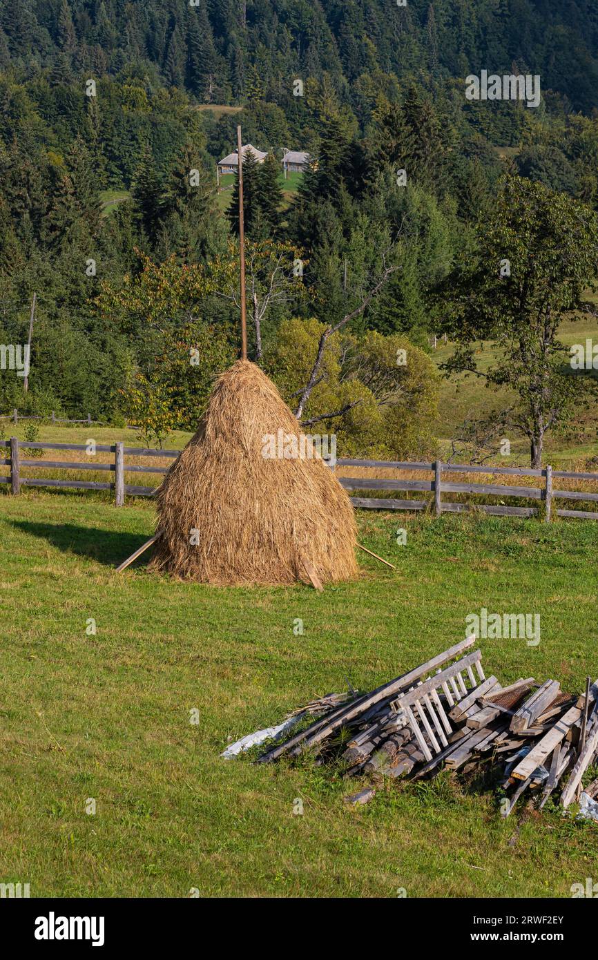 beautiful landscape in the mountain area in the Carpathian mountains. Stock Photo