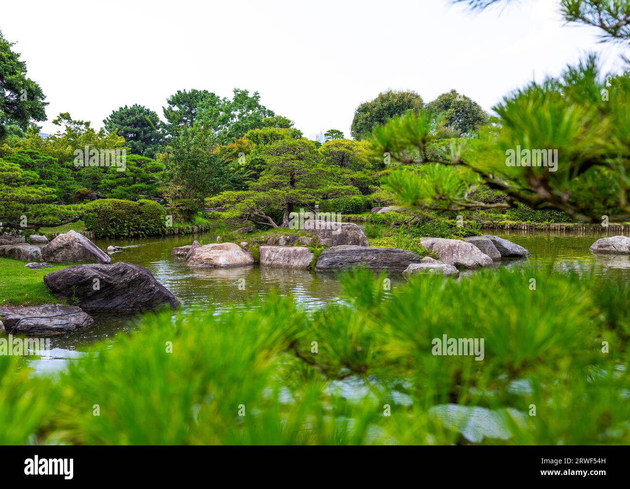 Ohori Park Japanese Garden, Kyushu region, Fukuoka, Japan Stock Photo ...