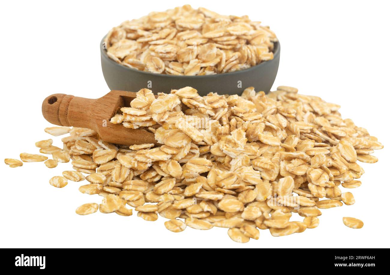 Fresh and organci whole oats closeup Stock Photo