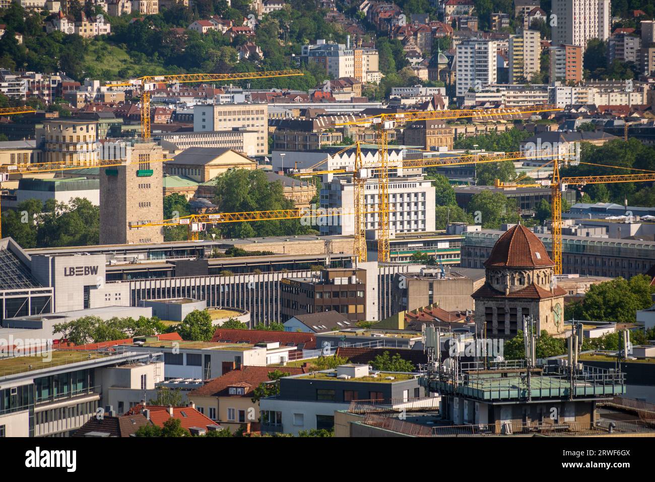 The City views of Stuttgart Germany During Summer Stock Photo - Alamy