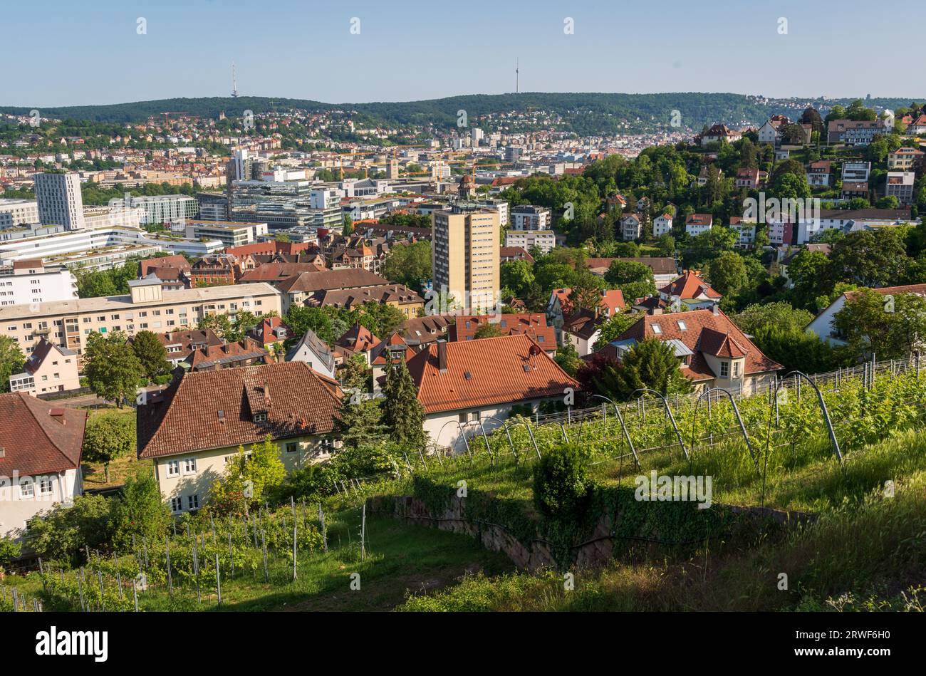 The City views of Stuttgart Germany During Summer Stock Photo - Alamy