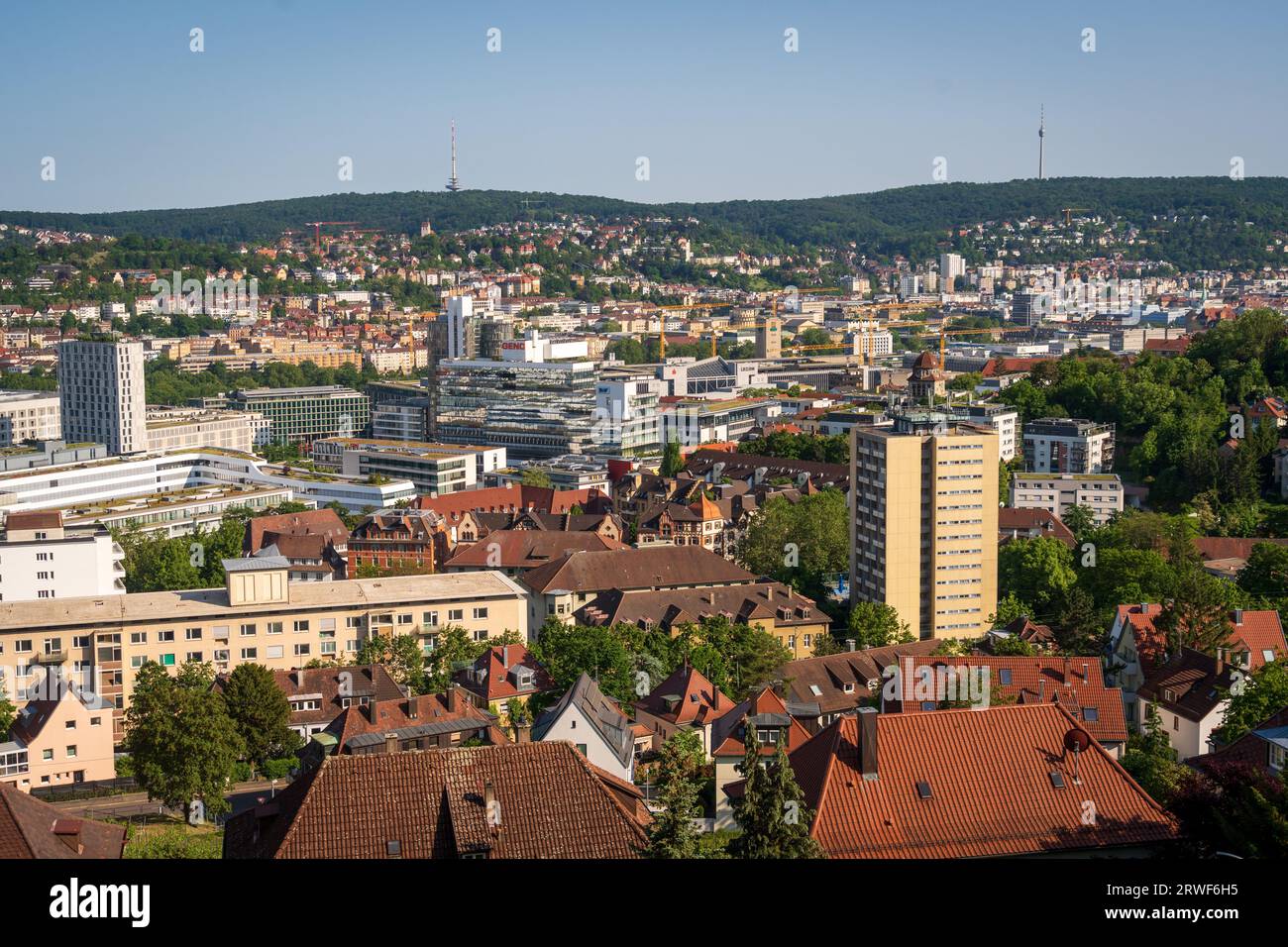 The City views of Stuttgart Germany During Summer Stock Photo - Alamy
