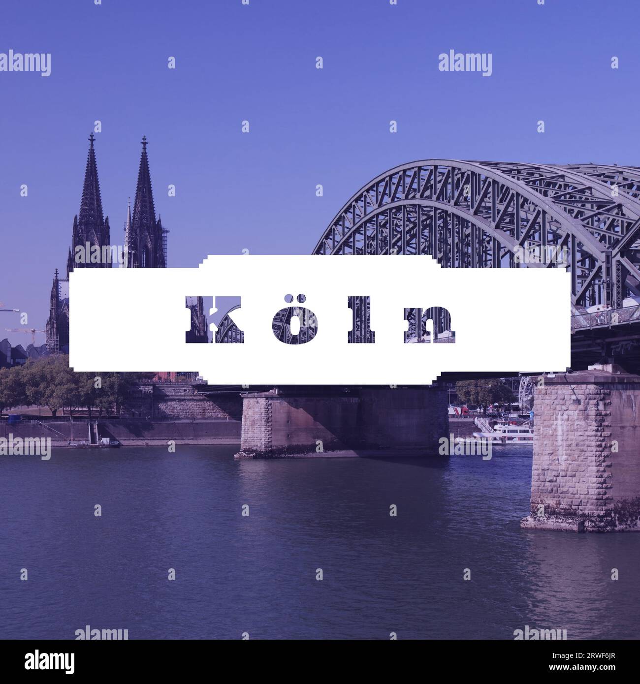 Cologne, Germany (German name Koln or Koeln). City name modern photo