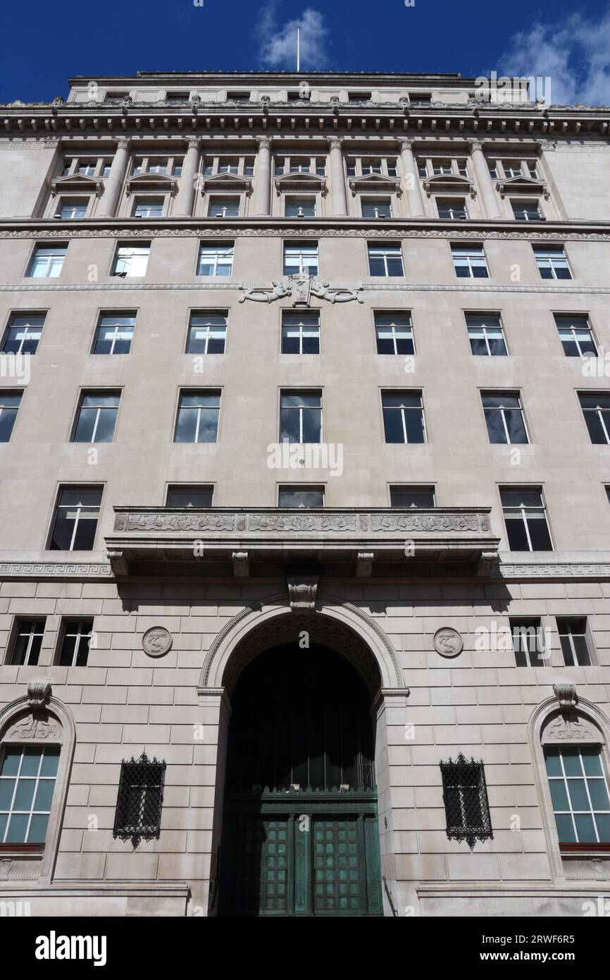 Liverpool, UK - historical Martins Bank building. Architecture heritage. Stock Photo