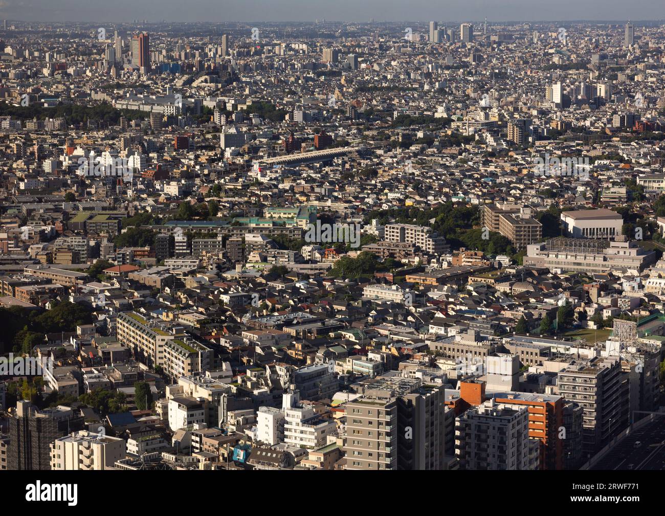 Aerial view of the city, Kanto region, Tokyo, Japan Stock Photo