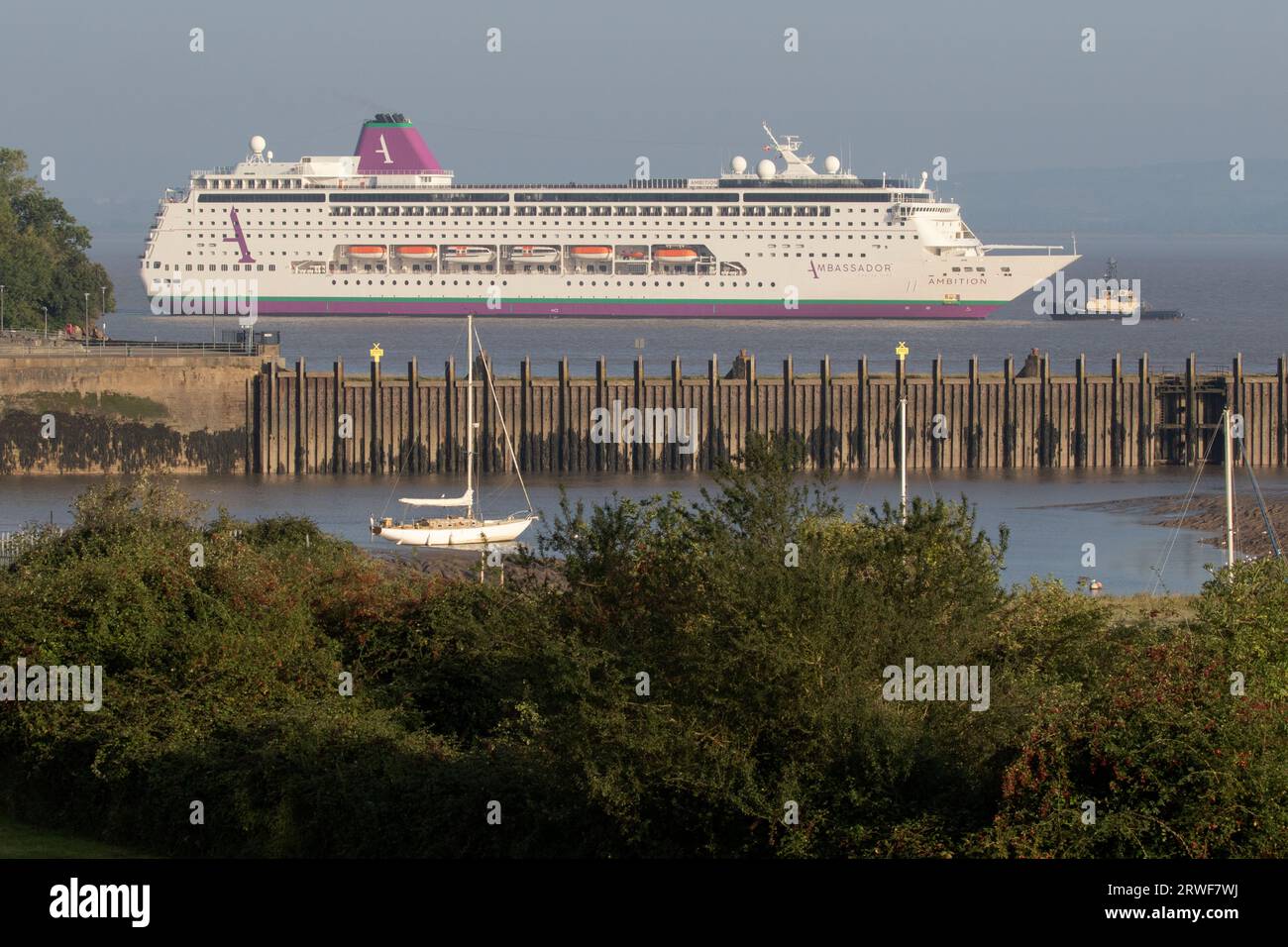 Ambition cruise ship at Portishead Stock Photo