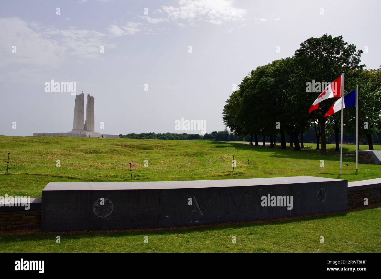 The Canadian National Vimy Memorial at Vimy Ridge. Vimy, France Stock