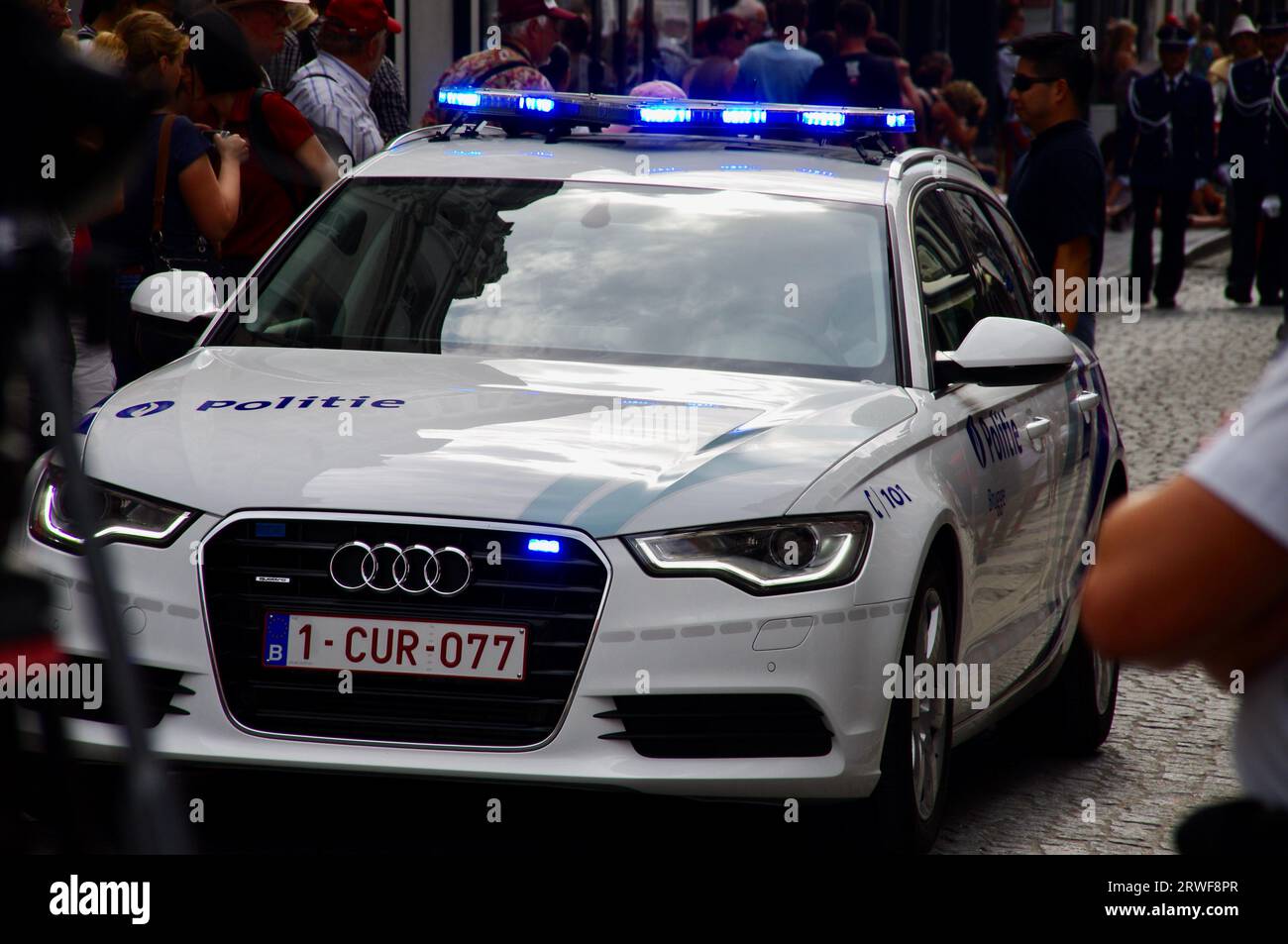 Belgian Audi Police Car. Bruges, Belgium Stock Photo - Alamy