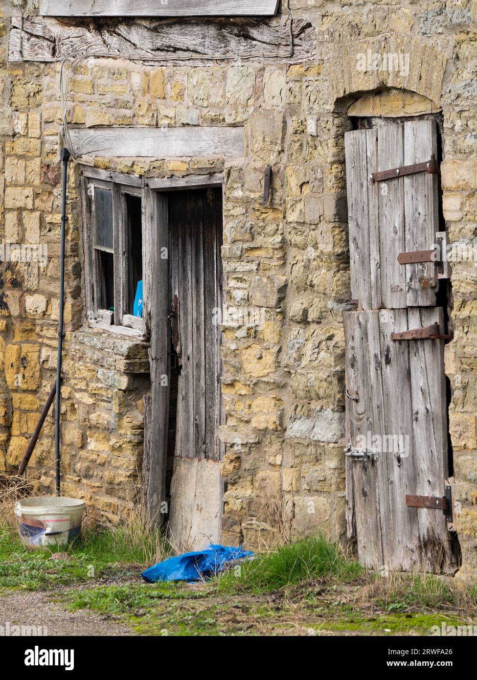 Old and derelict farm buildings in South Shropshire, England, UK Stock Photo