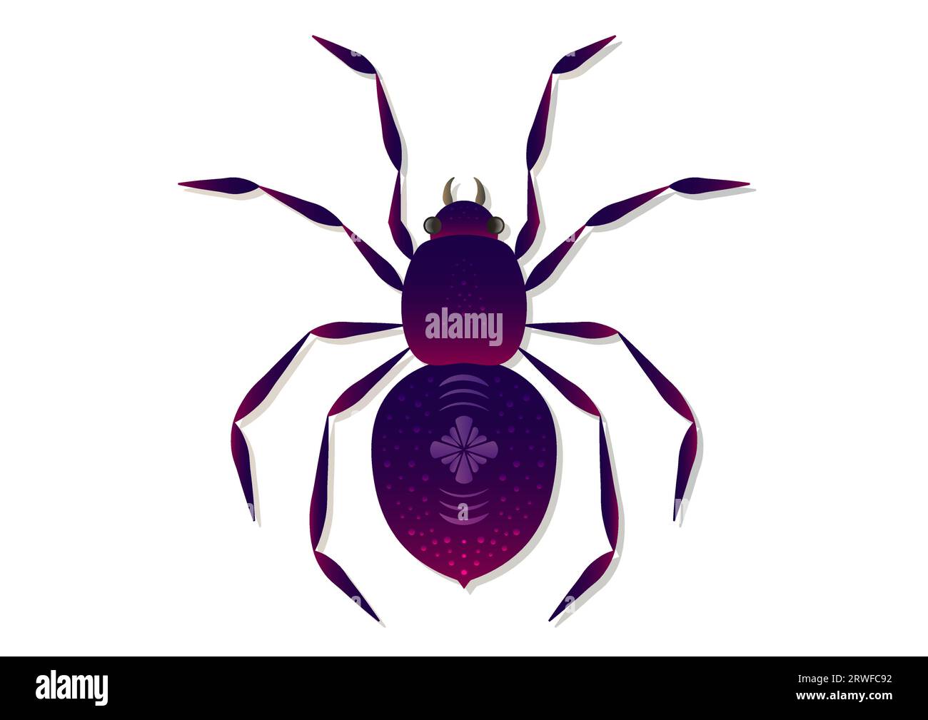 Spider Vector Art isolated on white background Stock Vector