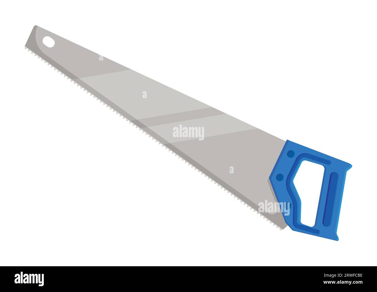 Hand saw work tools clipart vector flat design isolated on white background Stock Vector