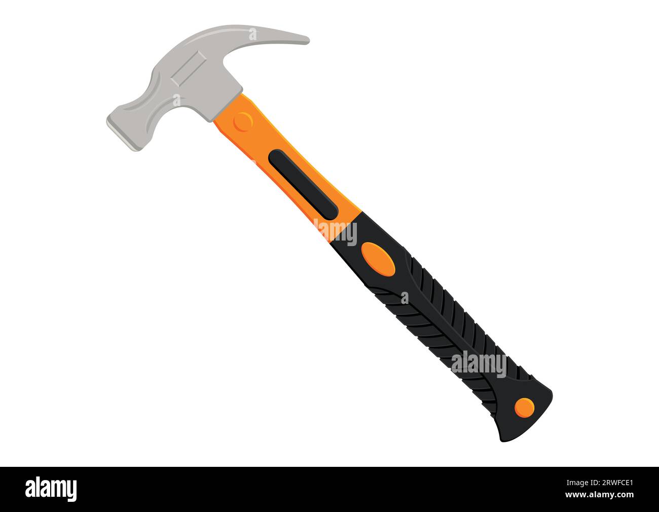 Heavy Duty Claw Hammer for Construction Vector Illustration Isolated on