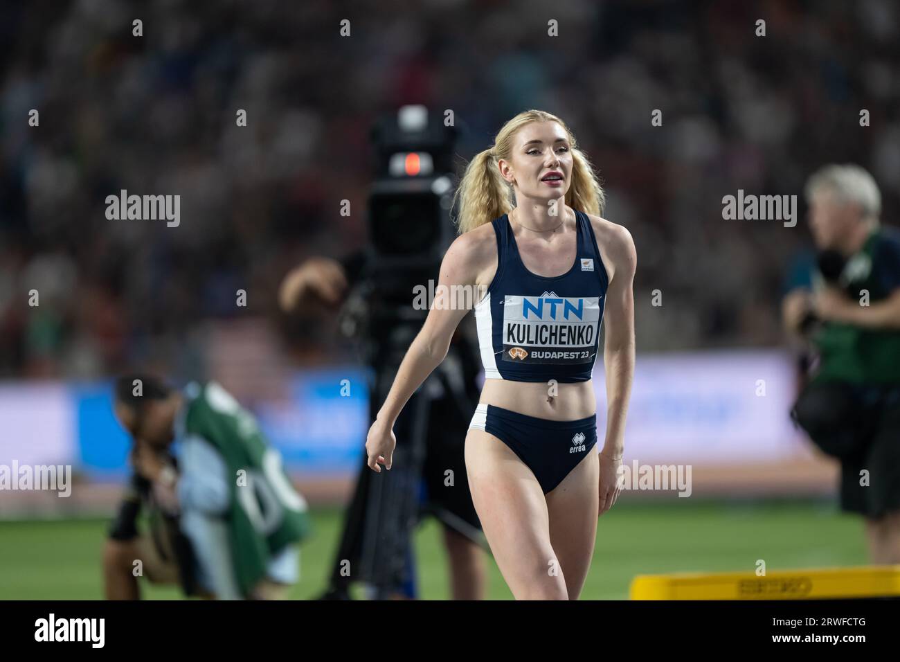 Elena Kulichenko Participating In The High Jump At The World Athletics Elena Kulichenko Participating In The High Jump At The World Athletics