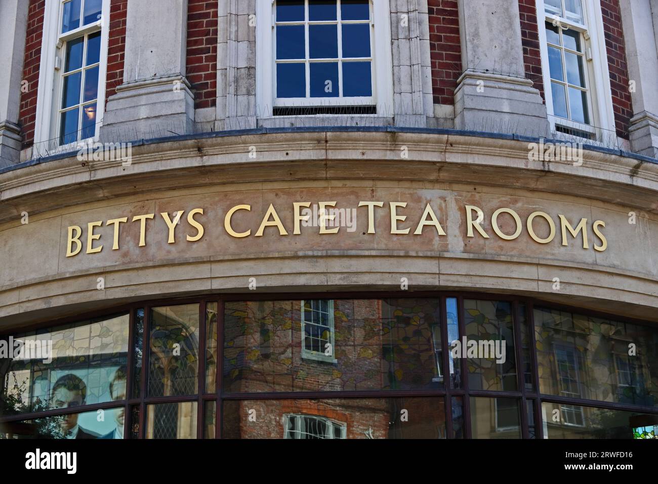 Sign over Betty's Tea Rooms, York Stock Photo Alamy