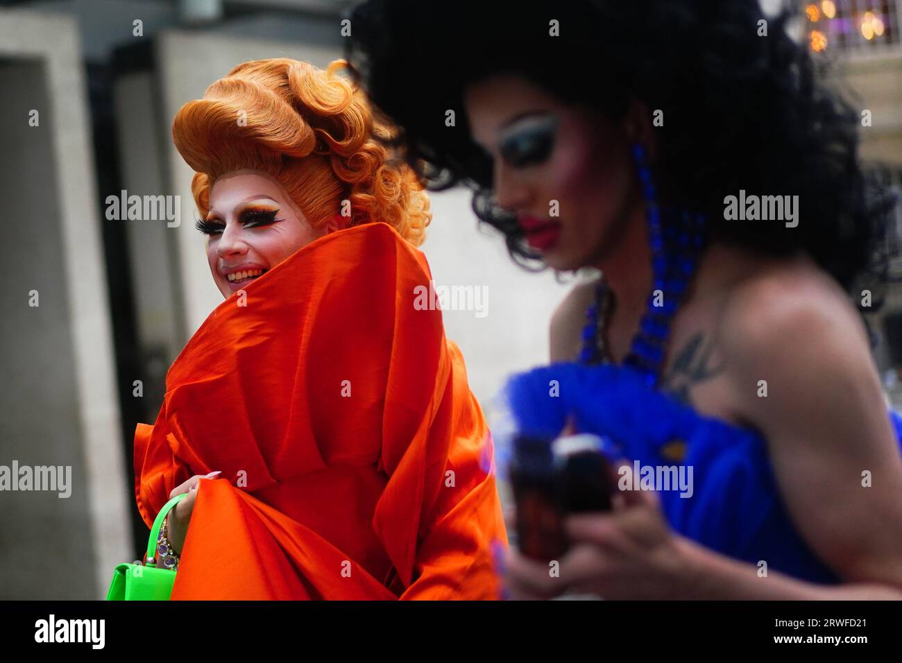 This year's Drag queens contestants outside BBC New Broadcasting House ...