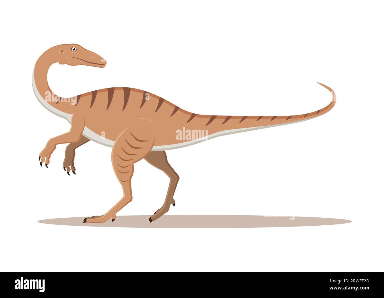 Coelophysis Dinosaur Cartoon Character Vector Illustration Stock Vector