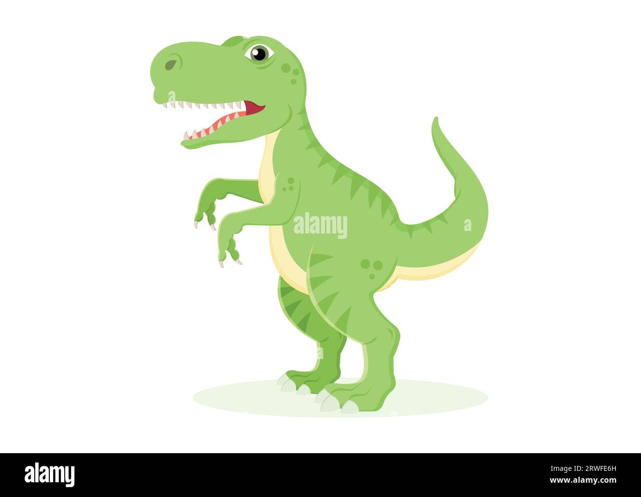 T-rex Dinosaur Cartoon Character Vector Illustration Stock Vector