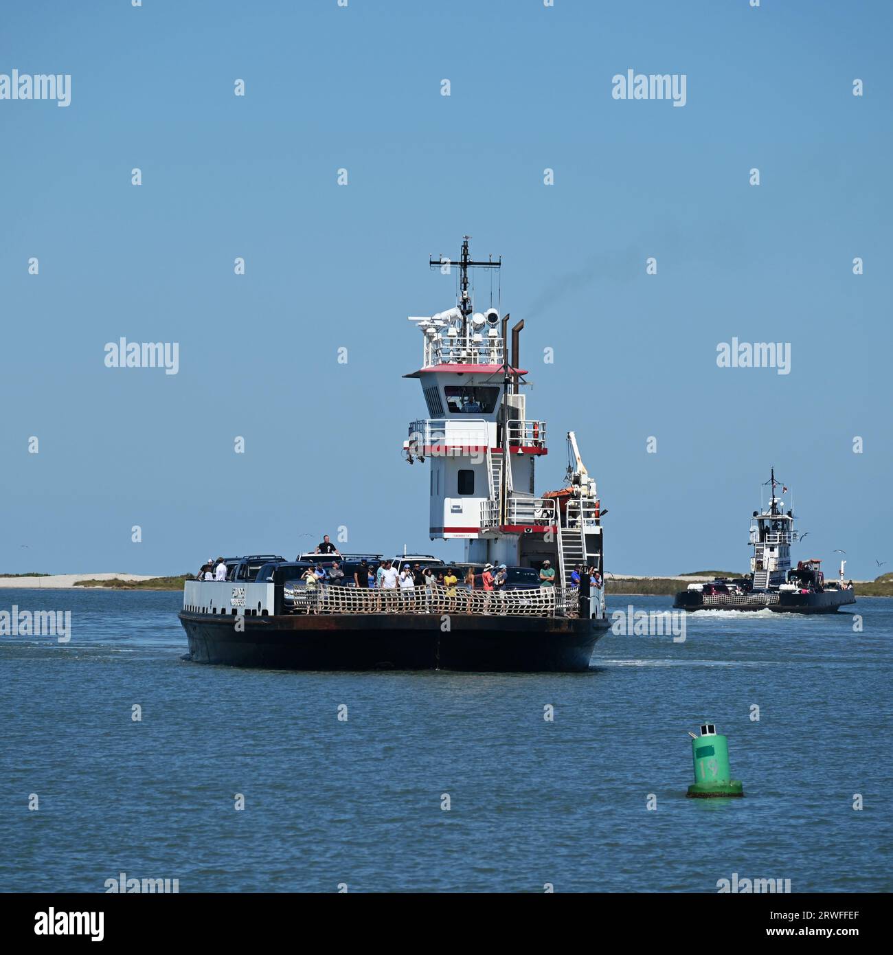 The car ferry Rodanthe crossing the Pamlico Sound between Hatteras