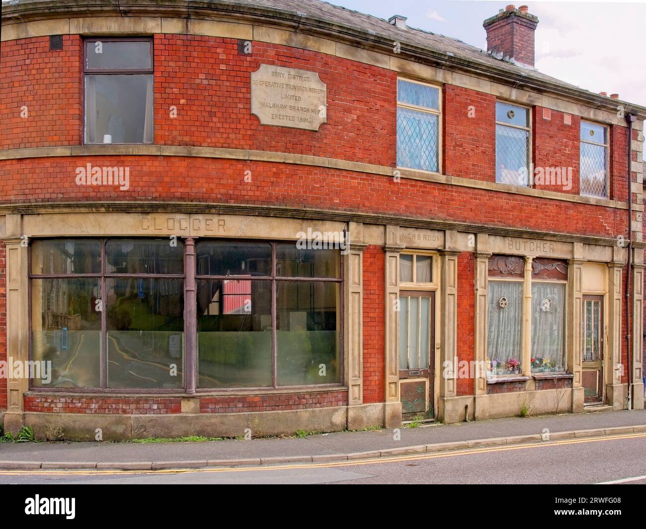 Co-operative Provision Society, Walshaw branch No 6, Built 1891, Bury, Lancashire Stock Photo