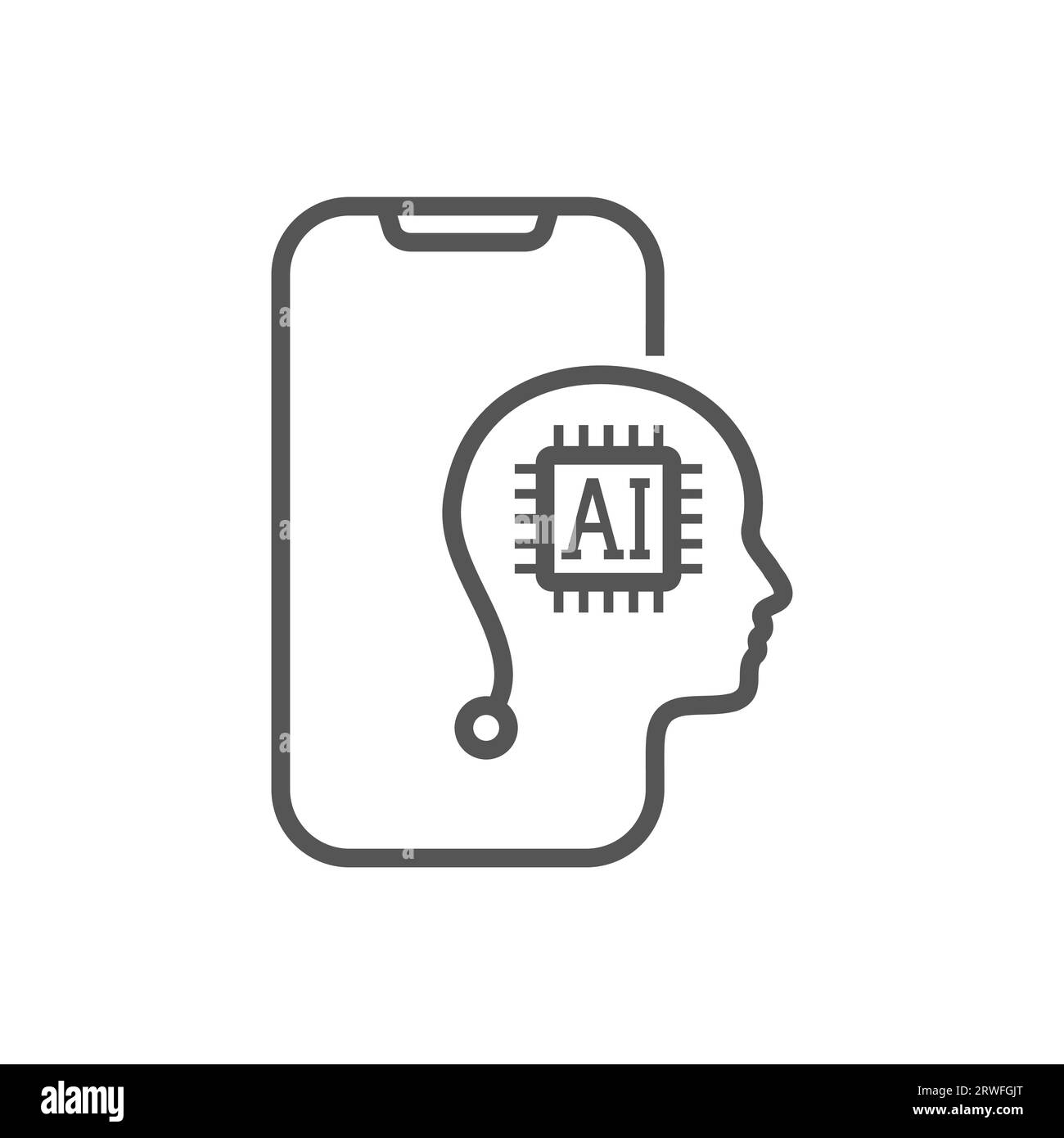 AI Content Generator. Chatbot technology, isometric. Technology and