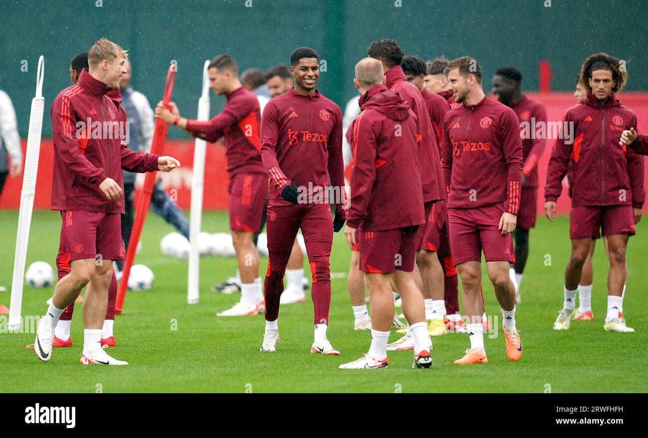 Man Utd star Marcus Rashford fits in training session at Altrincham FC  before quick visit to Carrington training ground – The US Sun