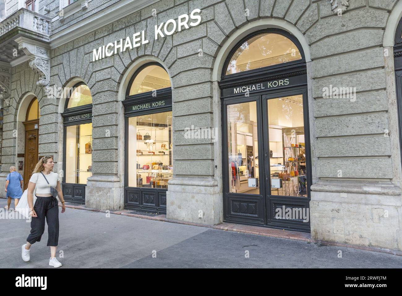 Michael Kors luxury shop in Budapest Stock Photo - Alamy