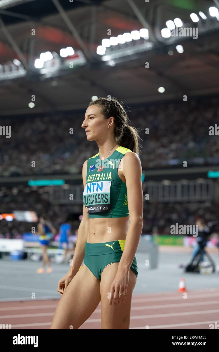 Nicola Olyslagers participating in the High Jump at the World Athletics