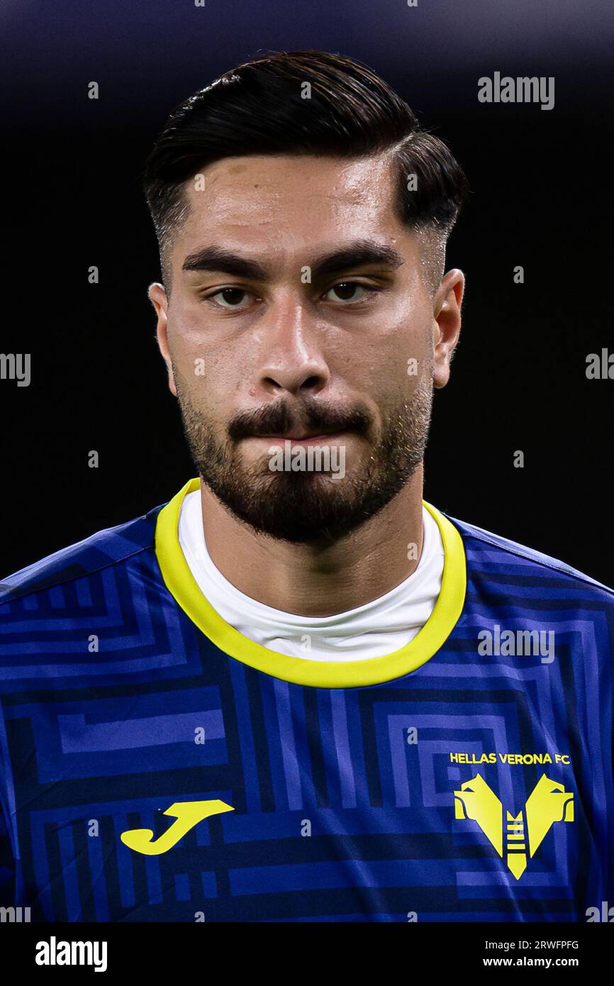 Suat Serdar of Hellas Verona FC looks on prior to the Serie A football