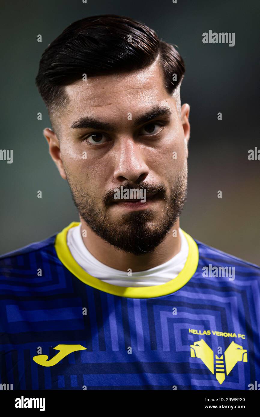 Suat Serdar of Hellas Verona FC looks on prior to the Serie A football