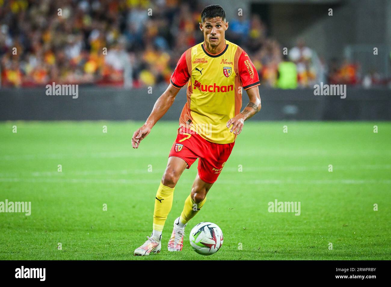 Florian SOTOCA of Lens during the French championship Ligue 1 football match between RC Lens and FC Metz on September 16, 2023 at Felix Bollaert stadium in Lens, France - Photo Matthieu Mirville / DPPI Stock Photo