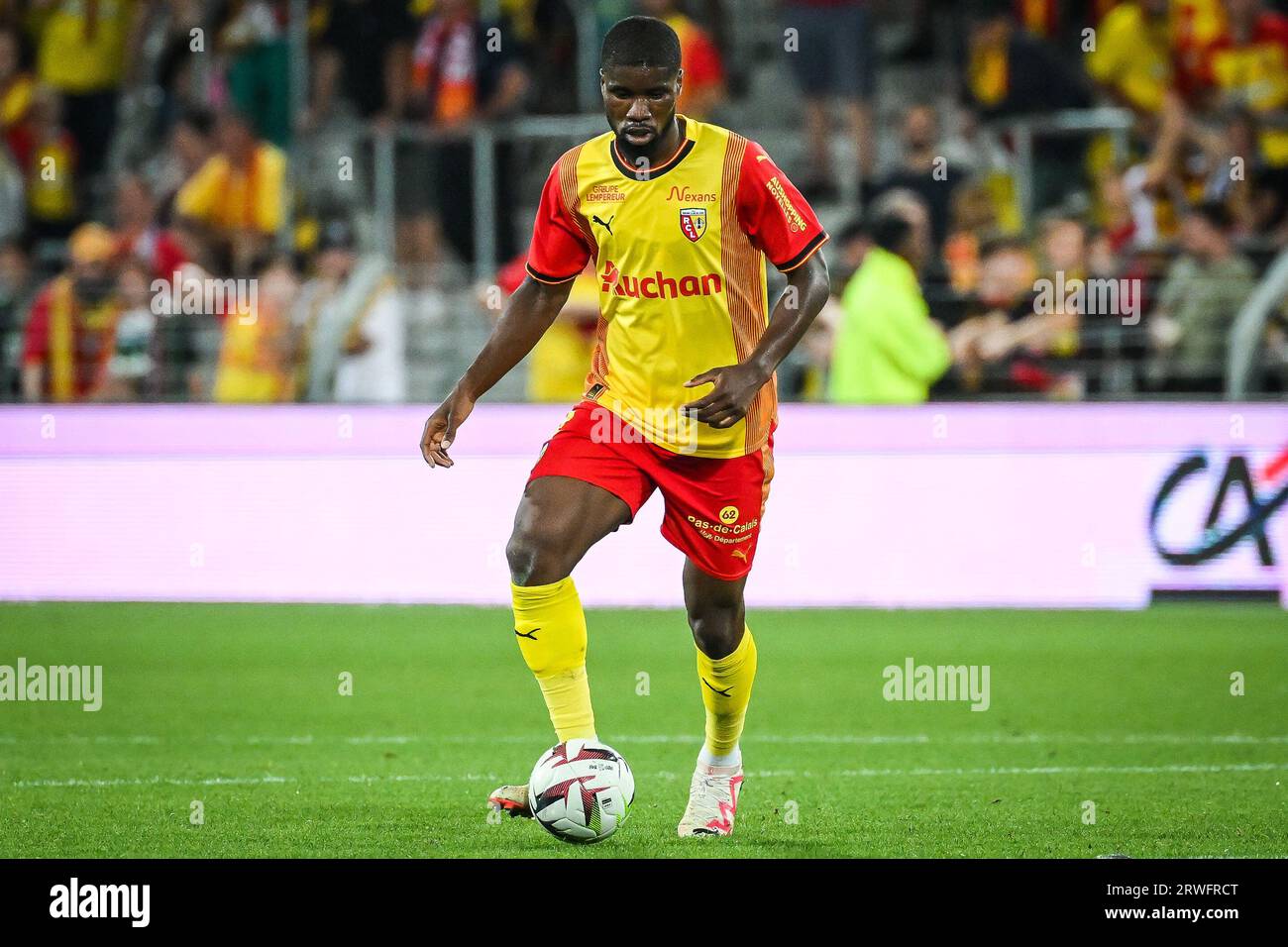 Kevin DANSO of Lens during the French championship Ligue 1 football match between RC Lens and FC Metz on September 16, 2023 at Felix Bollaert stadium in Lens, France - Photo Matthieu Mirville / DPPI Stock Photo