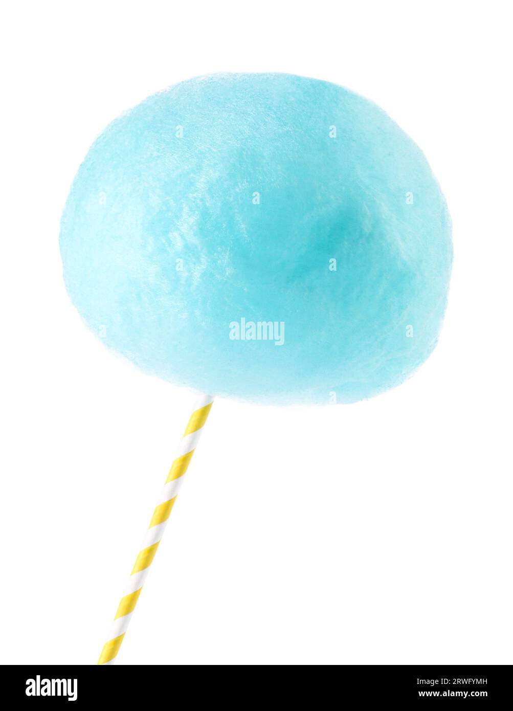 One sweet cotton candy isolated on white Stock Photo - Alamy