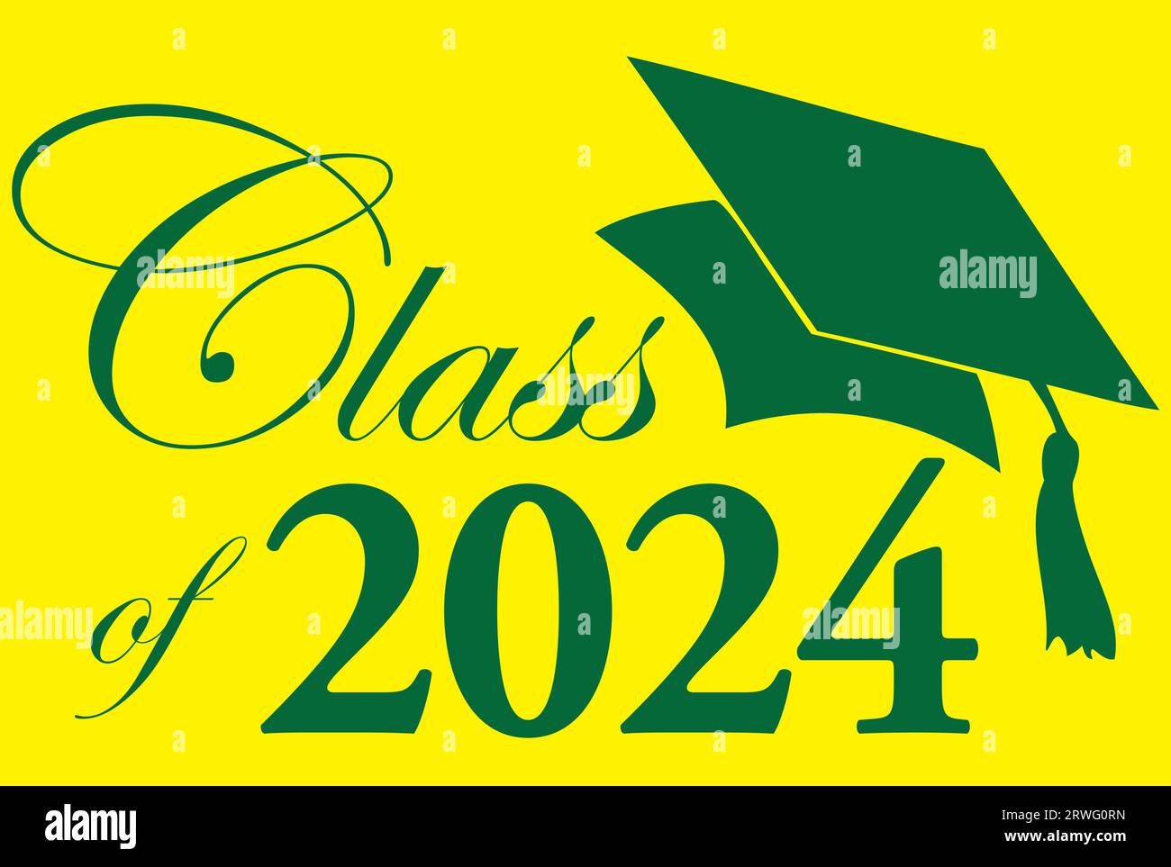 Class of 2024Green and Gold Stock Vector Image & Art Alamy