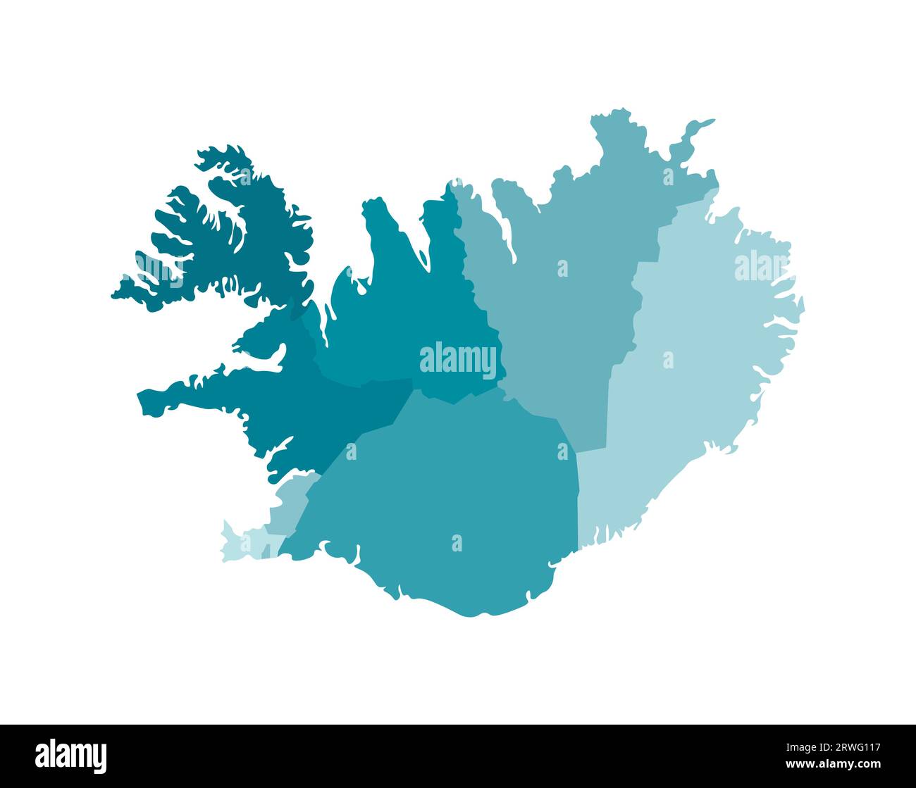 Vector isolated illustration of simplified administrative map of ...