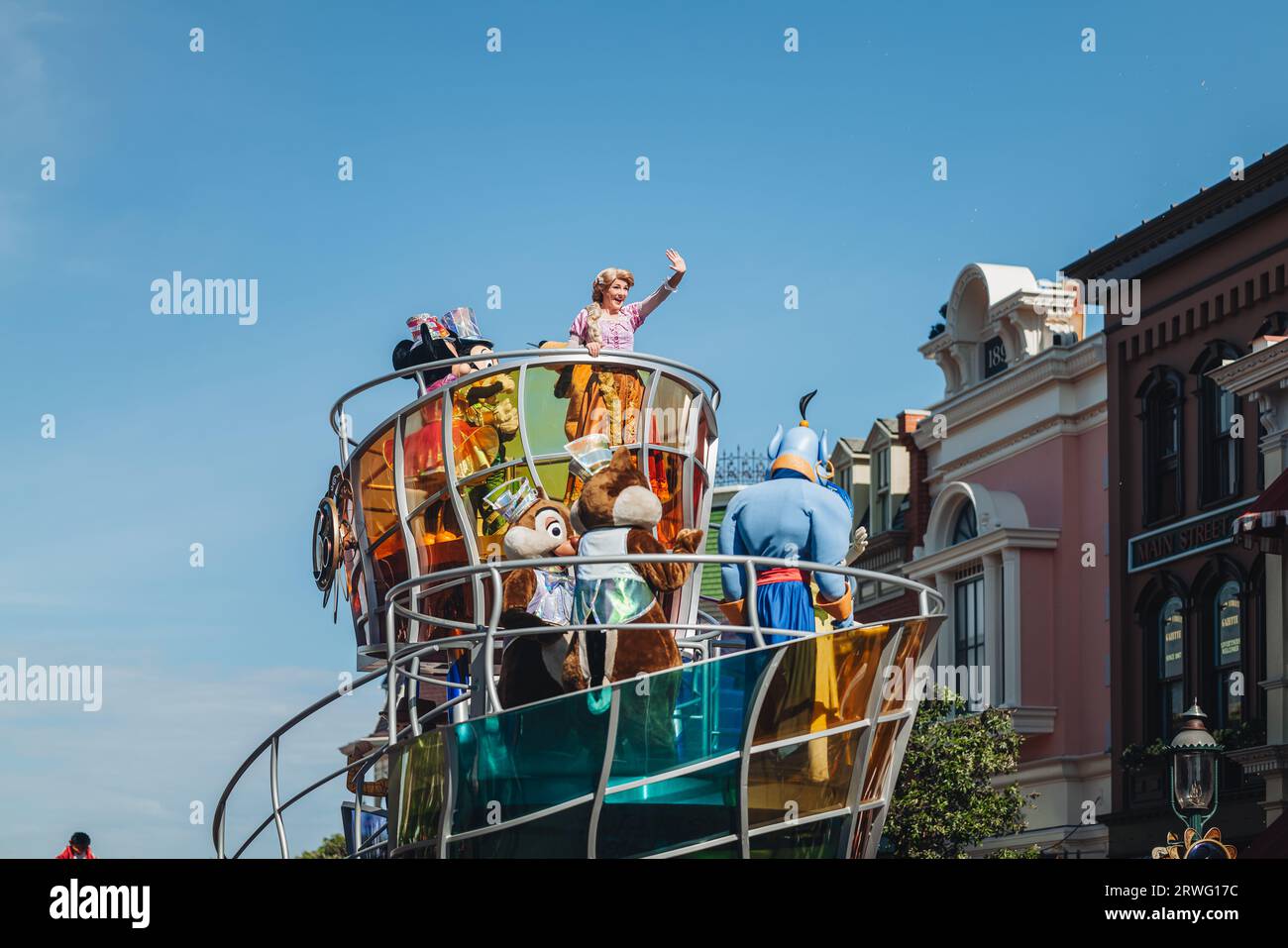 Paris, France- September 2023: Characters parade at the amusement park Disneyland Stock Photo