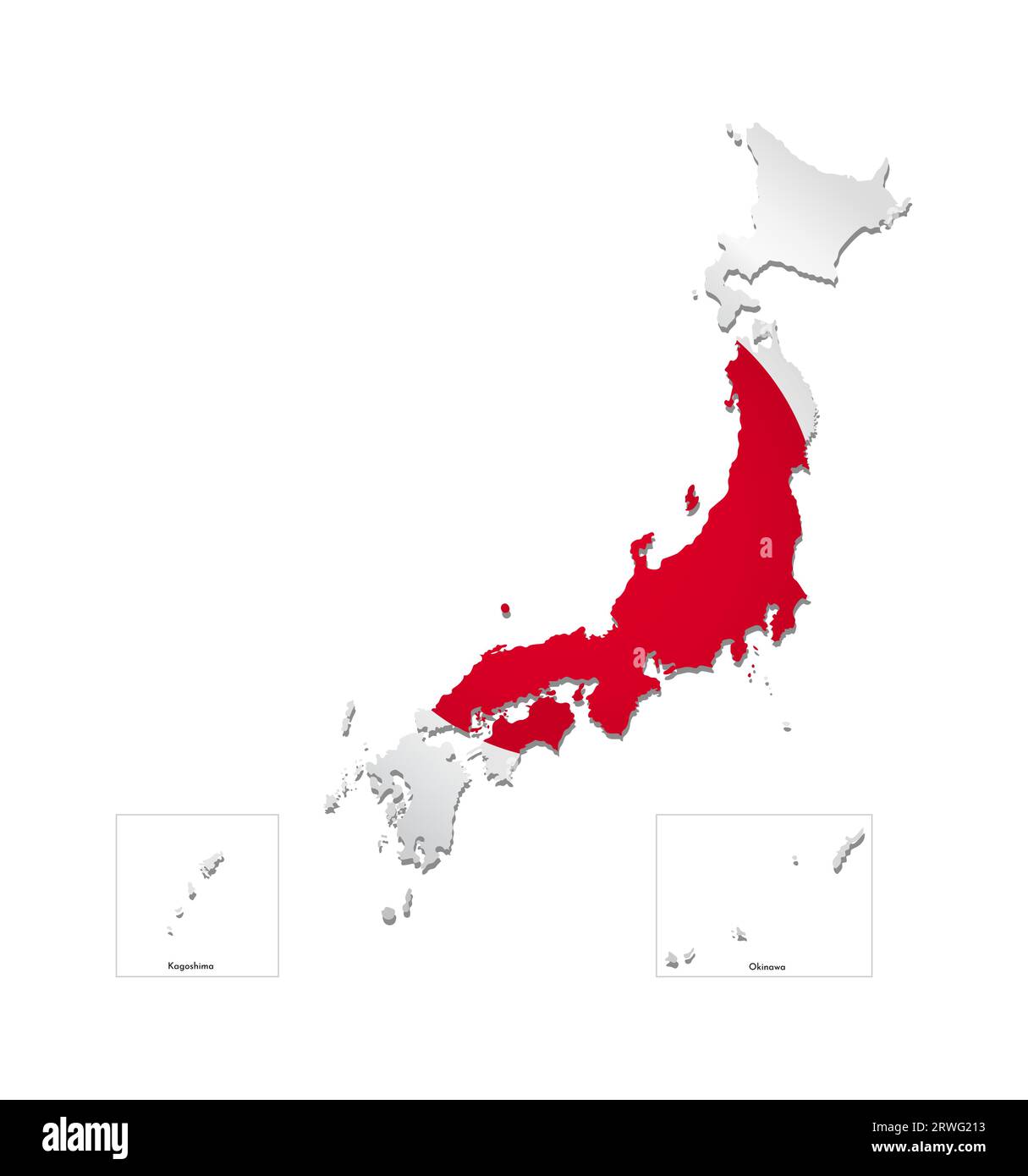 Vector isolated illustration with japanese national flag (known as ...