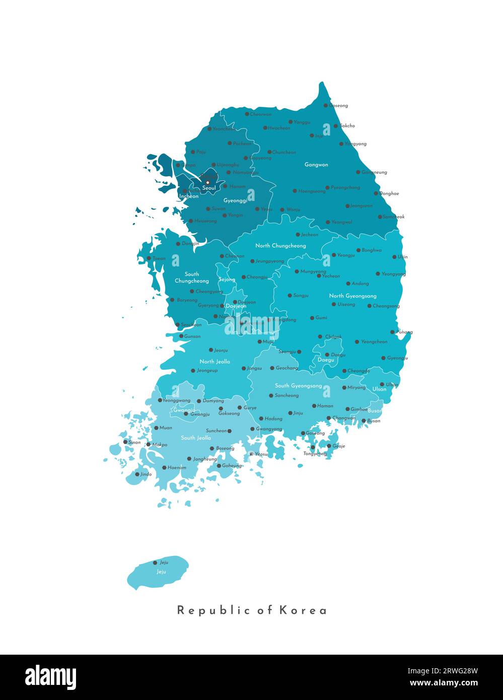 Geographical Map Of South Korea