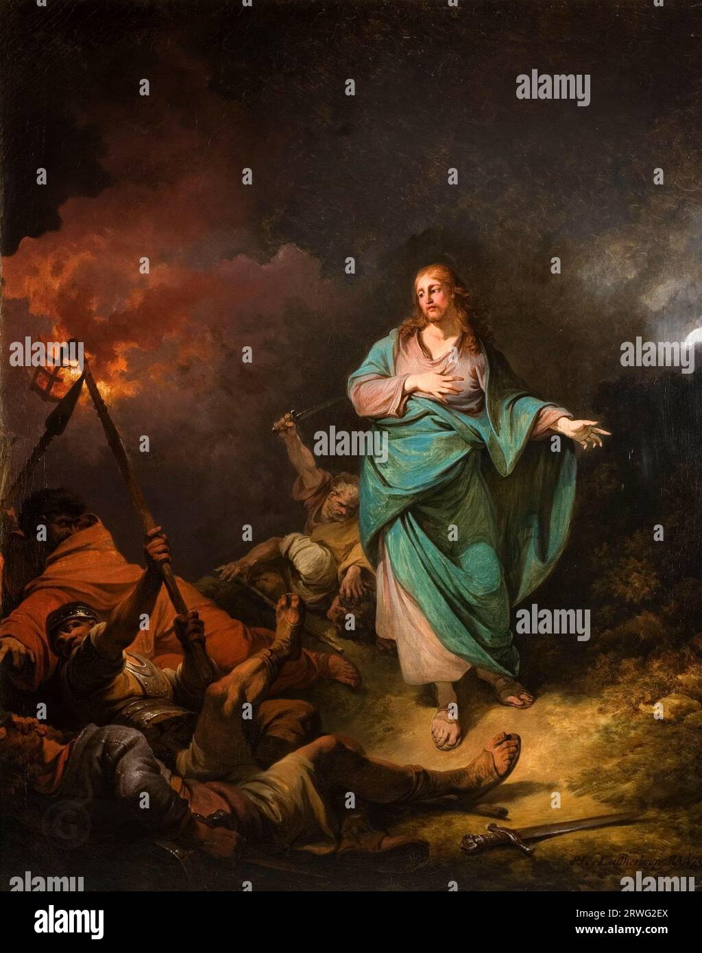 The Betrayal Of Christ Philip James de Loutherbourg (1740-1812) Stock Photo