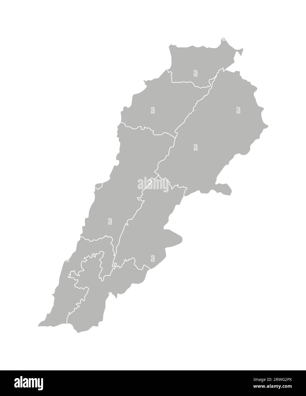 Vector isolated illustration of simplified administrative map of