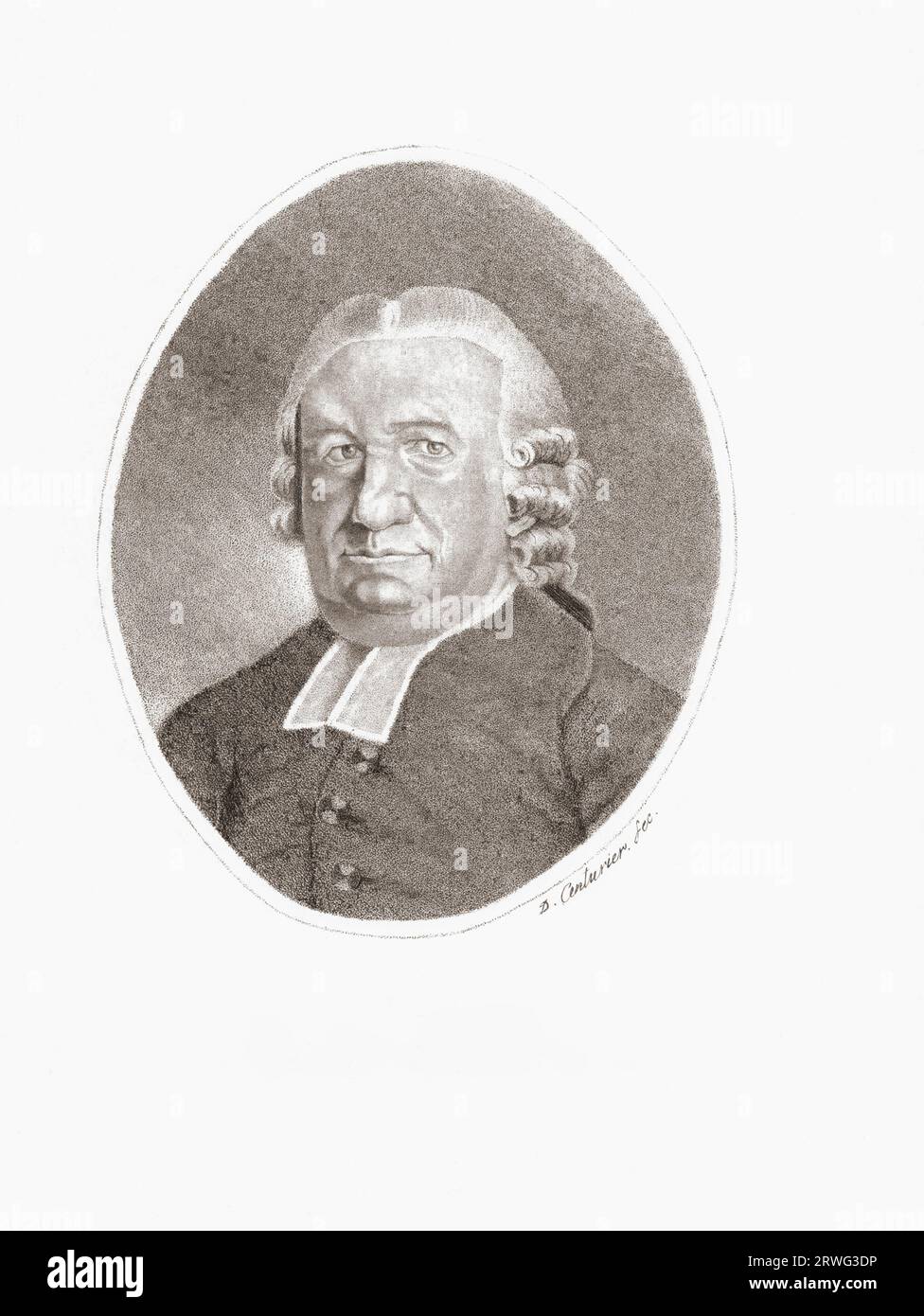 Jean Piere Erman, 1735 - 1814. German theologian, historian and official in Berlin. After an engraving by D Centurier. Stock Photo