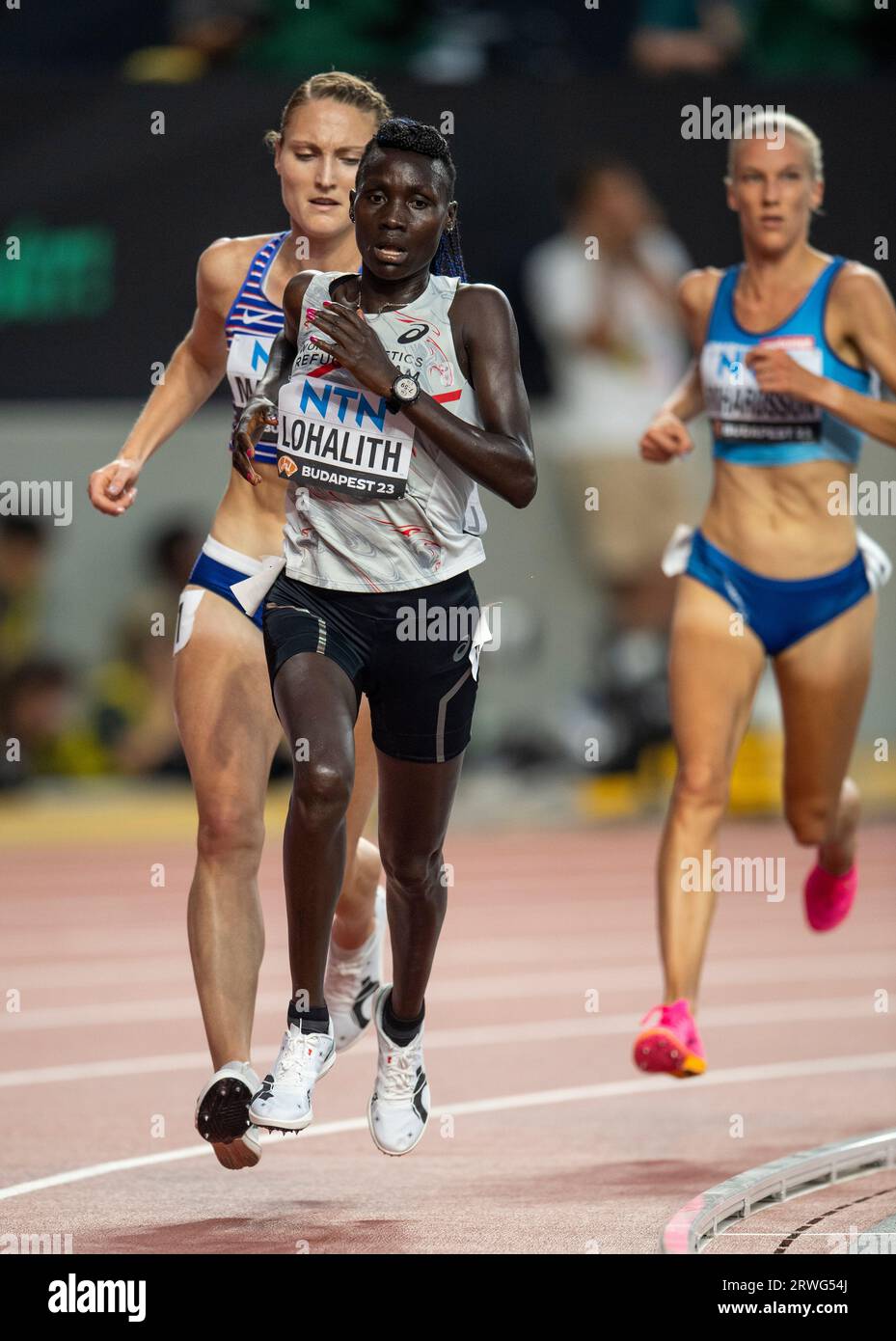 Anjelina Nadai Lohalith of Athlete Refugee Team competing in the 5000m