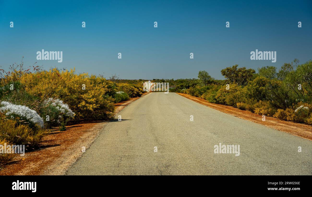 Road through the Kalbarri National Park, WA, Australia Stock Photo