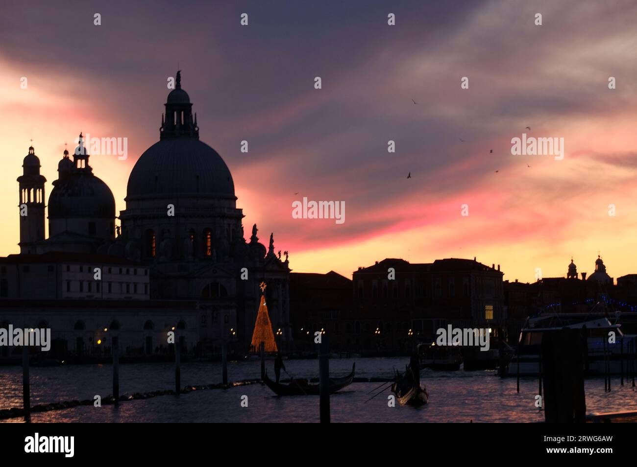 Views of Venice at Sunset Stock Photo