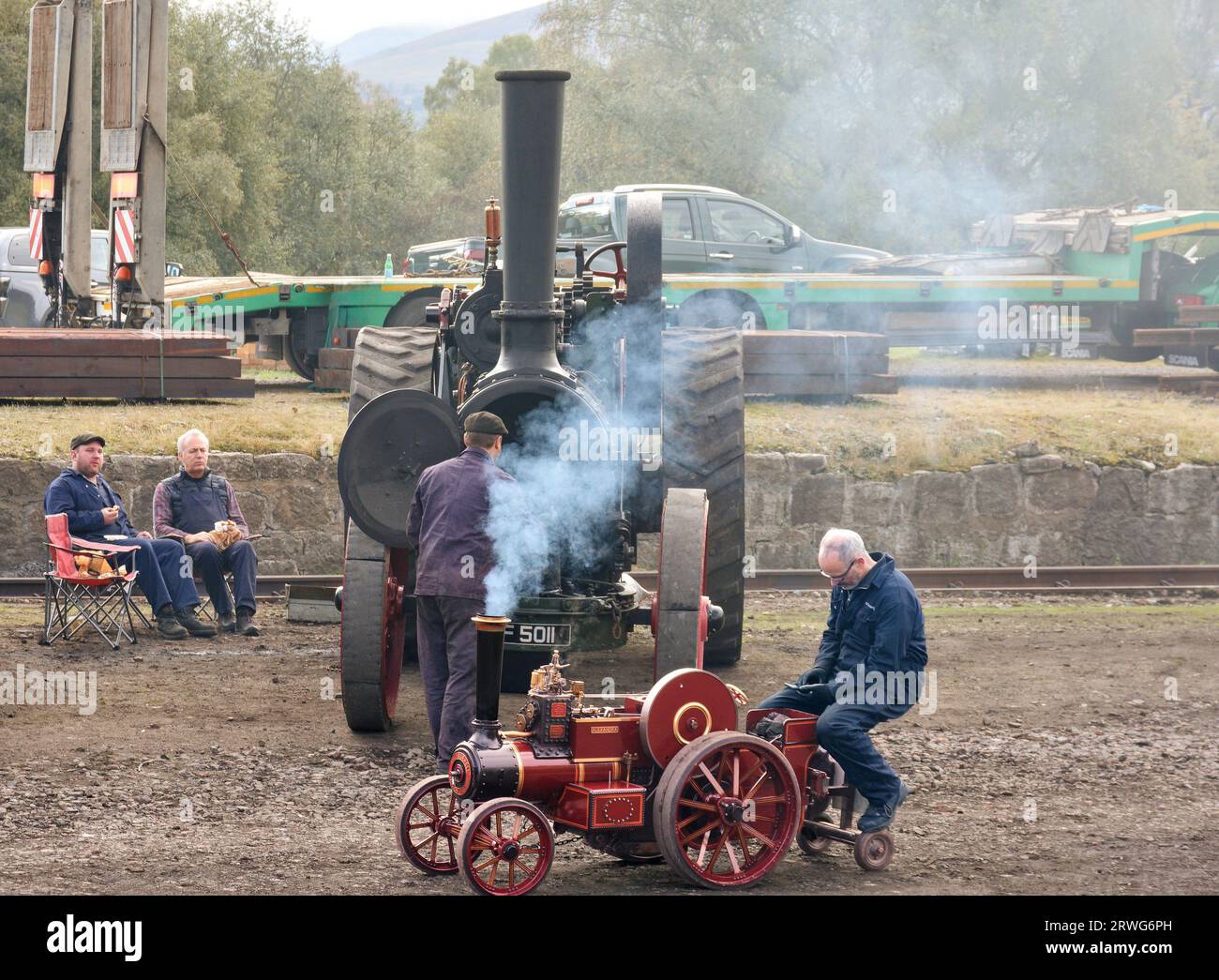 Boat of Garten Scotland steam rally a minature Traction Engine with