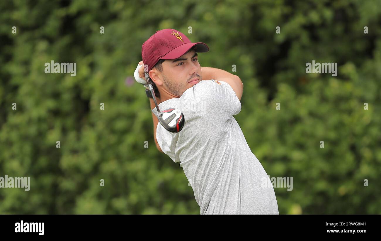 Arizona State Jose Luis Ballester during an NCAA golf tournament on ...